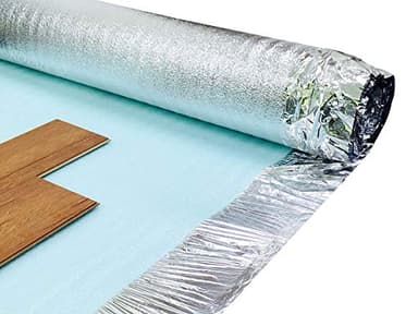 3mm Acoustic Silver Underlay For Wood or Laminate Flooring - Foil Damp Proof Membrane - By FloorPro® Brand (15m2 (1m x 15m))