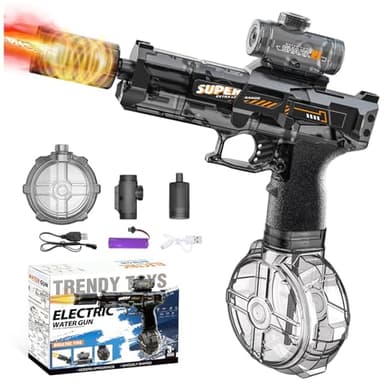 Electric Water Gun,Automatic Water Gun Pistols for Kids Adults,Long Range Motorized Water Guns with Multifunctional Lighting Effects for Kids Boys Girls Outdoor Beach Pool Party